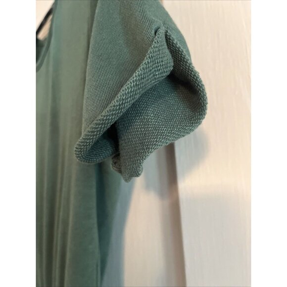 Renew Pretty Little Thing Green One Piece Jumpsuit Size 4 Zipper Pockets Cuffed - Picture 4 of 6